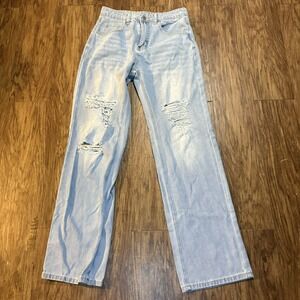 Shein Women's Blue Jeans Straight Leg Size Small